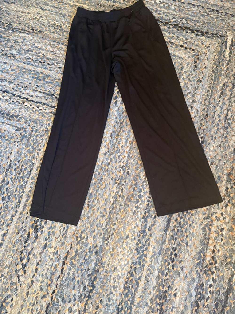 GAP Black Wide-Leg Pull-On Pants with Center Seam
